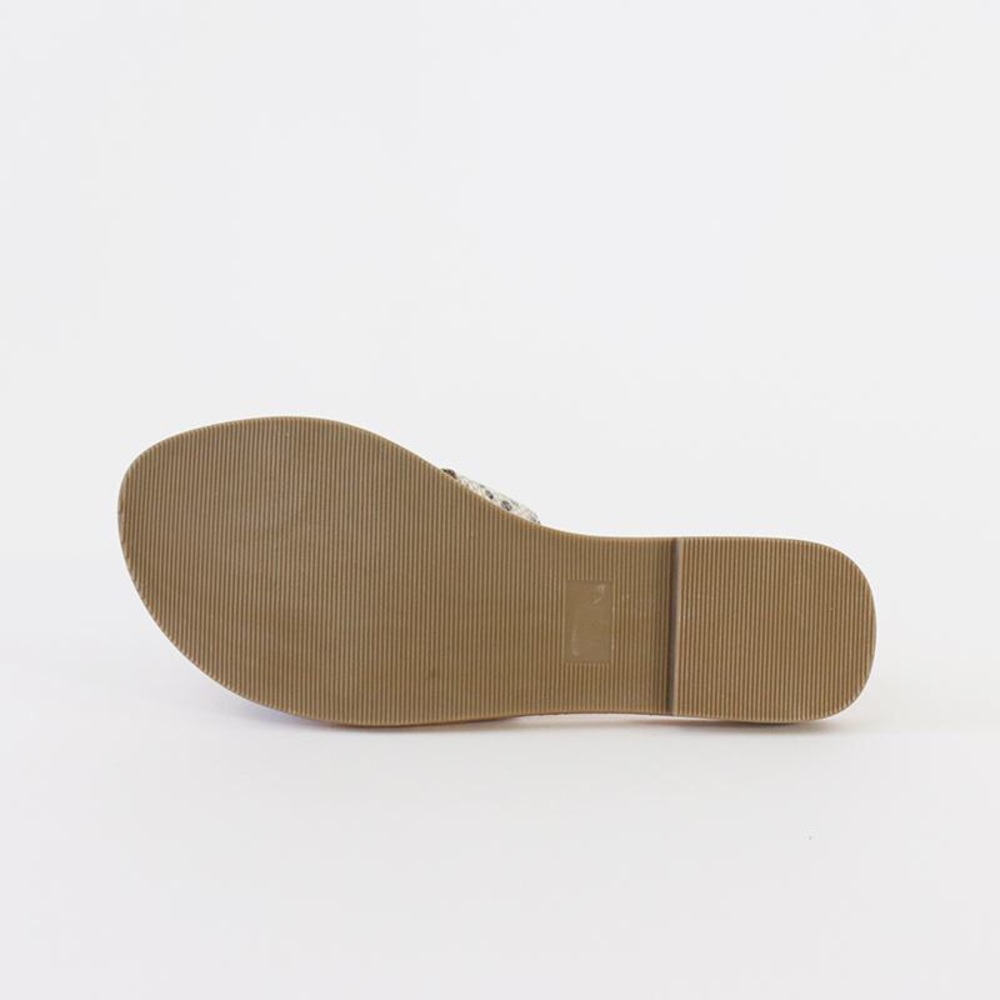 salvia beige python h slip in sandal slipper - Picture 5 of 8
